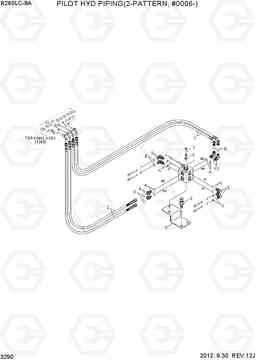 3290 PILOT HYD PIPING(2-PATTERN, #0006-) R260LC-9A, Hyundai