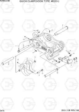 3470 QUICK CLAMP(HOOK TYPE, #0203-) R260LC-9A, Hyundai