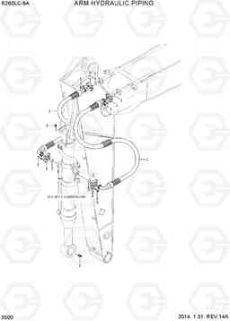 3500 ARM HYDRAULIC PIPING R260LC-9A, Hyundai