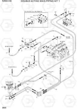 3630 DOUBLE ACTING MAIN PIPING KIT 1 R260LC-9A, Hyundai