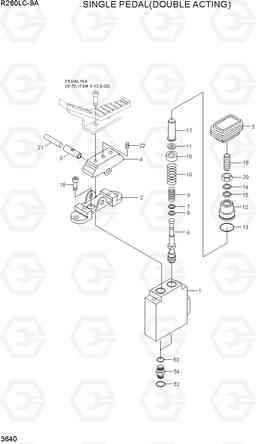3640 SINGLE PEDAL(DOUBLE ACTING) R260LC-9A, Hyundai