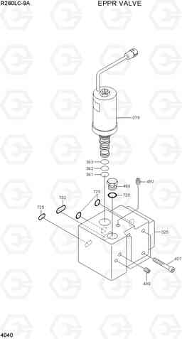 4040 EPPR VALVE R260LC-9A, Hyundai
