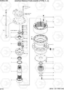 4110 SWING REDUCTION GEAR (TYPE 1, 3) R260LC-9A, Hyundai