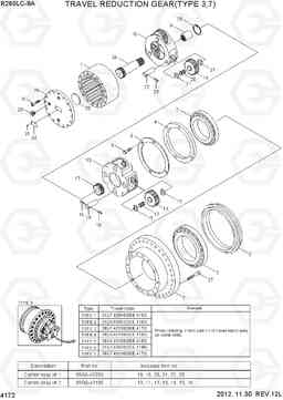 4172 TRAVEL REDUCTION GEAR(TYPE 3,7) R260LC-9A, Hyundai