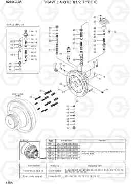 418A TRAVEL MOTOR(1/2, TYPE 6) R260LC-9A, Hyundai