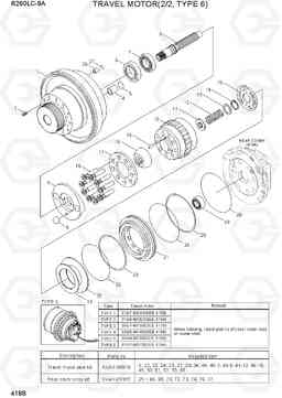 418B TRAVEL MOTOR(2/2, TYPE 6) R260LC-9A, Hyundai