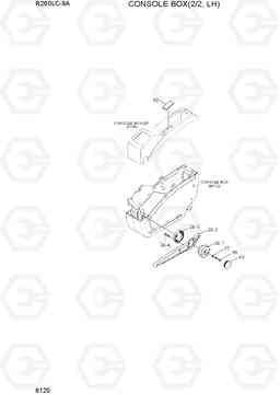 6120 CONSOLE BOX(2/2, LH) R260LC-9A, Hyundai