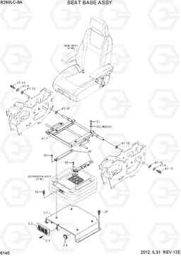 6140 SEAT BASE ASSY R260LC-9A, Hyundai