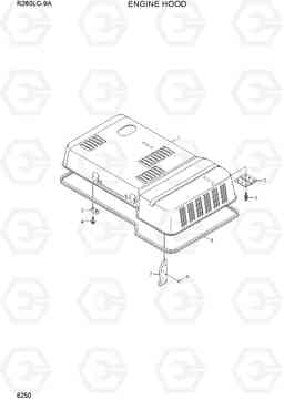 6250 ENGINE HOOD R260LC-9A, Hyundai