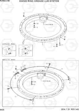 6420 SWING RING GREASE LUB SYSTEM R260LC-9A, Hyundai