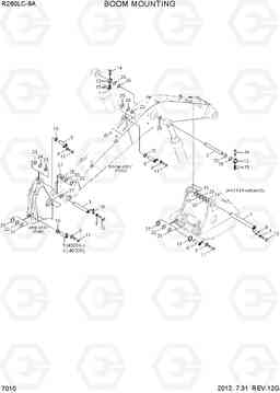 7010 BOOM MOUNTING R260LC-9A, Hyundai