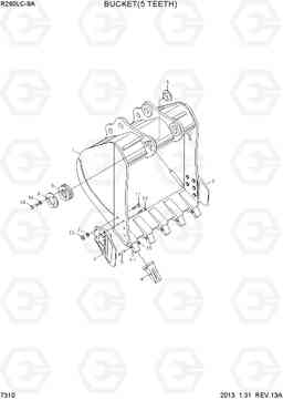 7310 BUCKET(5 TEETH) R260LC-9A, Hyundai