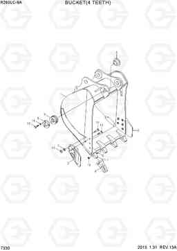 7330 BUCKET(4 TEETH) R260LC-9A, Hyundai