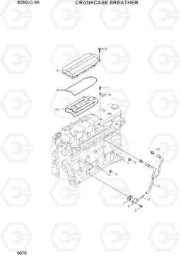 9070 CRANKCASE BREATHER R260LC-9A, Hyundai