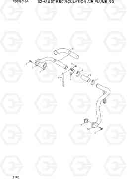 9190 EXHAUST RECIRCULATION AIR PLUMBING R260LC-9A, Hyundai