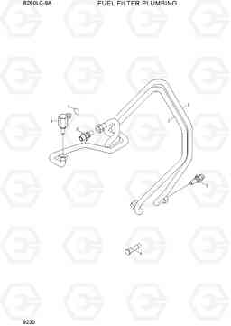 9230 FUEL FILTER PLUMBING R260LC-9A, Hyundai