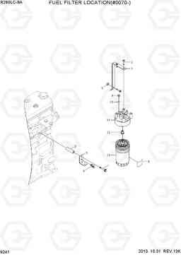 9241 FUEL FILTER LOCATION(#0070-) R260LC-9A, Hyundai