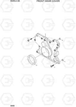 9300 FRONT GEAR COVER R260LC-9A, Hyundai