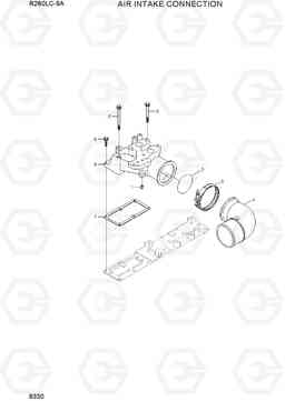 9330 AIR INTAKE CONNECTION R260LC-9A, Hyundai