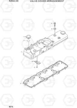 9570 VALVE COVER ARRANGEMENT R260LC-9A, Hyundai