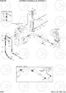 3100 UPPER HYDRAULIC PIPING 1 R25Z-9A, Hyundai