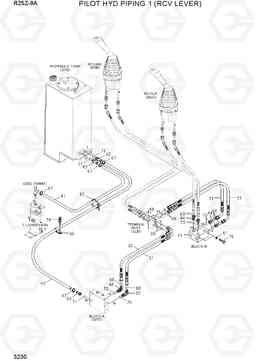 3230 PILOT HYD PIPING 1 (RCV LEVER) R25Z-9A, Hyundai