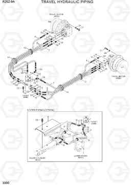 3300 TRAVEL HYDRAULIC PIPING R25Z-9A, Hyundai