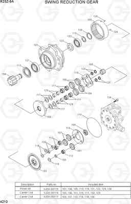 4210 SWING REDUCTION GEAR R25Z-9A, Hyundai
