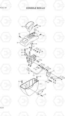 6220 CONSOLE BOX-LH R25Z-9A, Hyundai