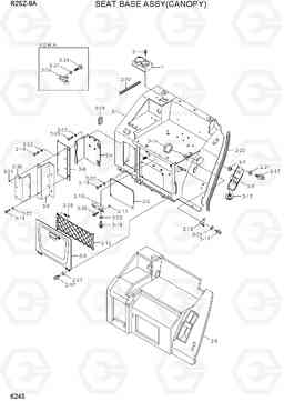 6245 SEAT BASE ASSY(CANOPY) R25Z-9A, Hyundai