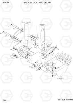 7400 BUCKET CONTROL GROUP R25Z-9A, Hyundai