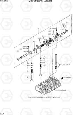 9020 VALVE MECHANISM R25Z-9A, Hyundai