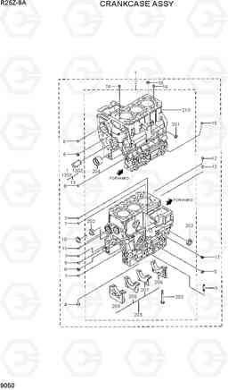 9050 CRANKCASE ASSY R25Z-9A, Hyundai