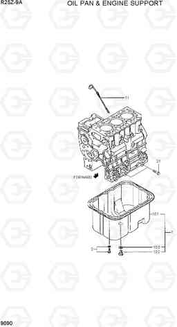 9090 OIL PAN & ENGINE SUPPORT R25Z-9A, Hyundai