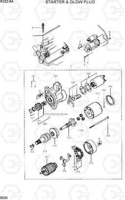 9230 STARTER & GLOW PLUG R25Z-9A, Hyundai