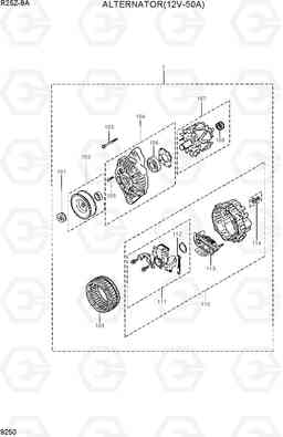 9250 ALTERNATOR(12V-50A) R25Z-9A, Hyundai