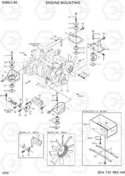 1010 ENGINE MOUNTING R260LC-9S, Hyundai