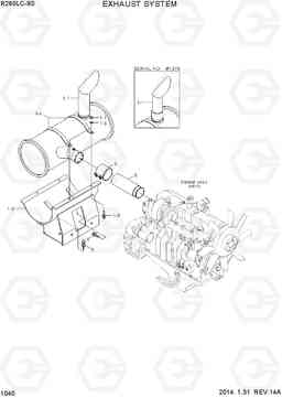 1040 EXHAUST SYSTEM R260LC-9S, Hyundai