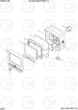 2220 CLUSTER(TYPE 1) R260LC-9S, Hyundai