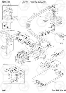 3100 UPPER HYD PIPING(BASE) R260LC-9S, Hyundai