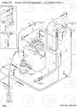 3230 PILOT HYD PIPING(BASE 1, CLUSTER TYPE 1) R260LC-9S, Hyundai