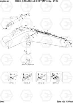 3410 BOOM GREASE LUB SYSTEM(5.85M, STD) R260LC-9S, Hyundai