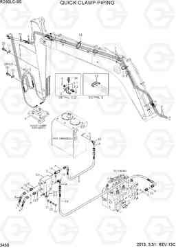 3450 QUICK CLAMP PIPING R260LC-9S, Hyundai