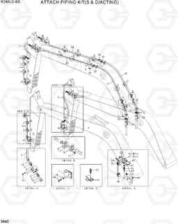 3640 ATTACH PIPING KIT(S & D/ACTING) R260LC-9S, Hyundai