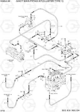 3710 S/ACT MAIN PIPING KIT(CLUSTER TYPE 1) R260LC-9S, Hyundai