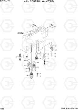 4080 MAIN CONTROL VALVE(4/5) R260LC-9S, Hyundai