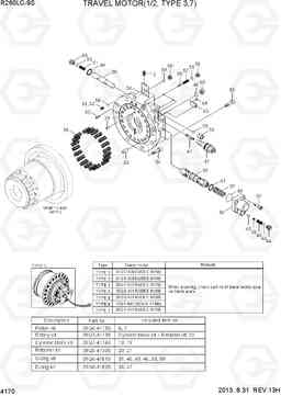 4170 TRAVEL MOTOR(1/2, TYPE 3,7) R260LC-9S, Hyundai