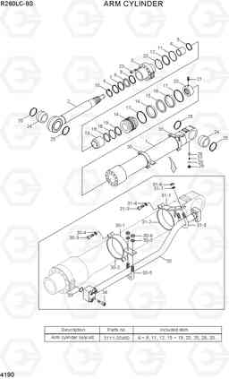 4190 ARM CYLINDER R260LC-9S, Hyundai