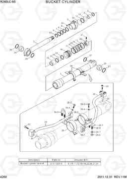 4200 BUCKET CYLINDER R260LC-9S, Hyundai