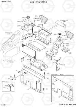 6100 CAB INTERIOR 3 R260LC-9S, Hyundai